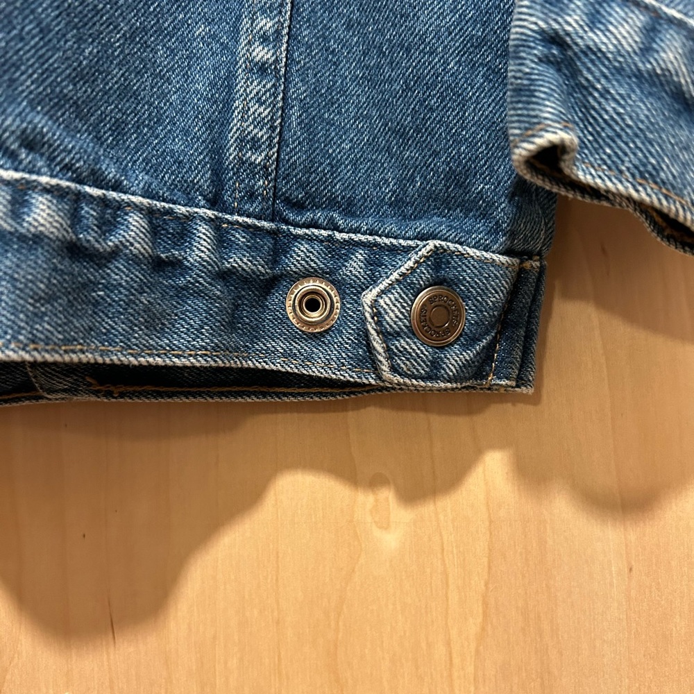 VINTAGE Baby Blue Denim Jacket 12M - Picture 6 of 6